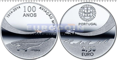 Португалия 2,5 евро 2014 Авиация PROOF