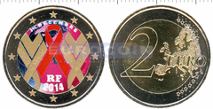 Франция 2 евро 2014 Всемирный день борьбы со СПИДом (C)