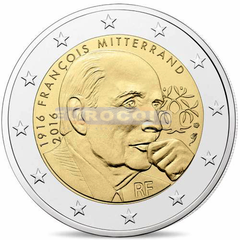 Франция 2 евро 2016 Франсуа Миттеран PROOF