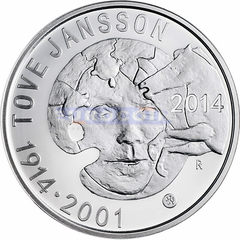Финляндия 20 евро 2014 Туве Янсон