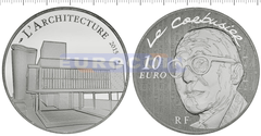 Франция 10 евро 2015 Корбюзье