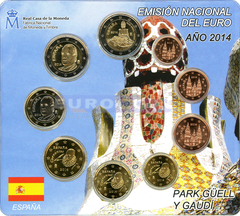 Испания набор евро 2014 BU (9 монет)