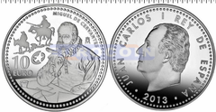 Испания 10 евро 2013 Мигель Сервантес