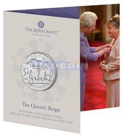 Великобритания 5 фунтов 2022 Почести королевы