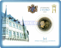 Люксембург 2 евро 2004 монограмма герцога BU
