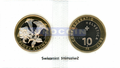 Швейцария 10 франков 2017 Горечавка