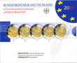 Германия 2 евро 2019 Берлинская стена (A,D,F,G,J) PROOF