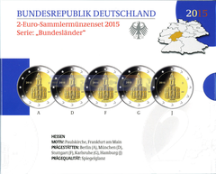 Германия 2 евро 2015 Гессен (A,D,F,G,J) PROOF