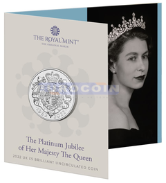 Великобритания 5 фунтов 2022 Платиновый юбилей Королевы