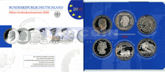 Германия набор 10 евро 2010 (6 монет)