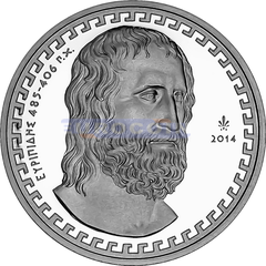 Греция 10 евро 2014 Еврипид