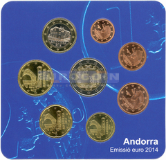 Андорра набор евро 2014 (8 монет) 