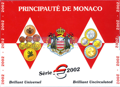Монако набор евро 2002 BU (8 монет) 