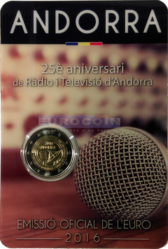 Андорра 2 евро 2016 Радио-телерадиовещание BU