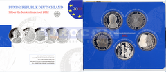 Германия набор 10 евро 2012 (5 монет)