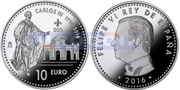 Испания 10 евро 2016 Карлос III