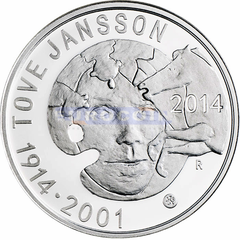 Финляндия 10 евро 2014 Туве Янсон