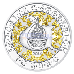 Австрия 10 евро 2018 Архангел Уриил PROOF