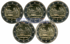 Германия 2 евро 2014 Нижняя Саксония (A,D,F,G,J)
