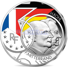 Франция 10 Евро 2020 Миттеран и Коль