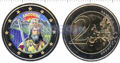 Андорра 2 евро 2022 Карл Великий (С)
