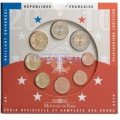 Франция набор евро 2010 BU (8 монет)