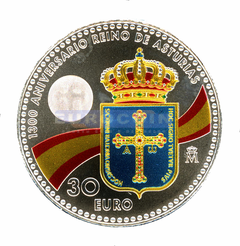 Испания 30 евро 2018 Княжество Астуриас