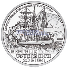 Австрия 20 евро 2005 Полярная экспедиция