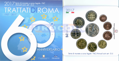 Италия набор евро 2017 BU (10 монет)