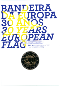Португалия 2 евро 2015, 30 лет флагу BU