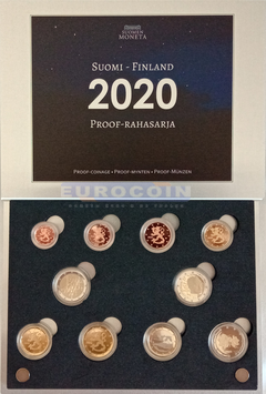 Финляндия набор евро 2020 PROOF (10 монет)