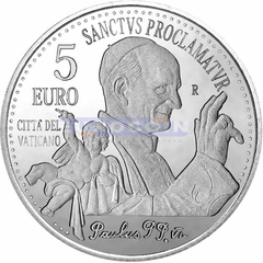 Ватикан 5 Евро 2018 Папа Павел VI