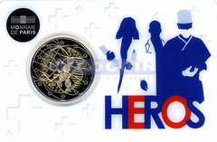 Франция 2 евро 2020 Медицинские исследования BU «HEROS»