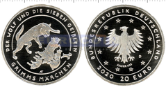 Германия 20 евро 2020 Волк и семеро козлят