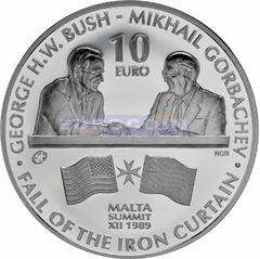 Мальта 10 евро 2015 Саммит 1989 г.
