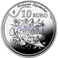 Испания 10 евро 2012 Жоан Миро «Созвездия»