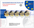 Германия 2 евро 2019 Бундесрат (A,D,F,G,J) PROOF