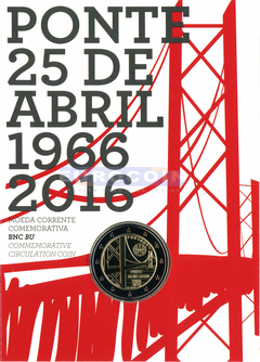 Португалия 2 евро 2016 Мост 25 Апреля BU