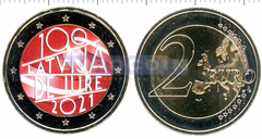 Латвия 2 евро 2021 Признание республики (C)