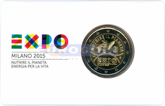 Италия 2 евро 2015 EXPO Милан BU