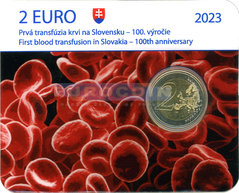 Словакия 2 евро 2023 Переливание крови BU