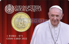 Ватикан 1 Евро 2022 BU