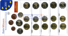 Германия набор евро 2007 BU (5 x 9 монет)