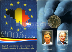 Бельгия 2 евро 2005 Экономический союз BU