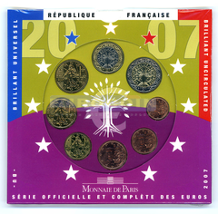 Франция набор евро 2007 BU (8 монет) 