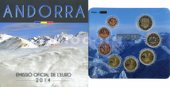 Андорра набор евро 2014 BU (8 монет) 