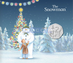 Великобритания 50 пенсов 2025 Снеговик