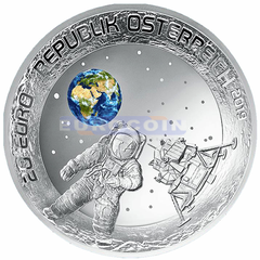 Австрия 20 евро 2019 Первый человек на Луне