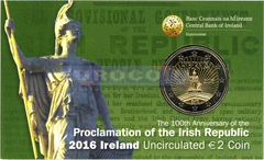 Ирландия 2 евро 2016 Пасхальное восстание BU