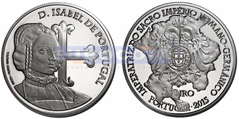 Португалия 5 евро 2015 Королева Изабелла PROOF